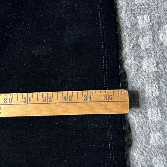 Notations Stretch Black Velvet Skirt Holiday Elastic Waist Long A-line XL - Picture 3 of 7